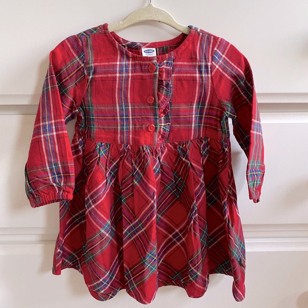 OLD NAVY | Plaid Holiday Shirt Dress